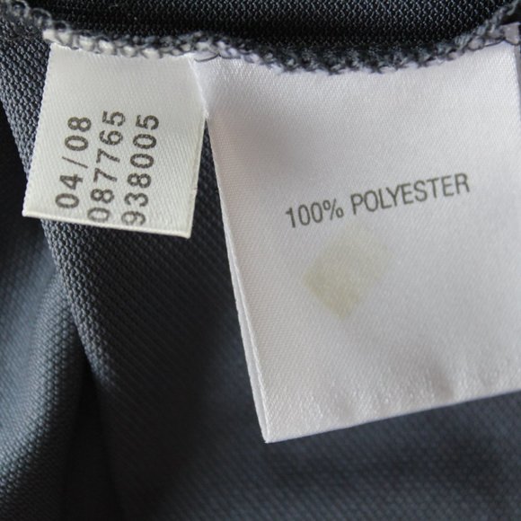 Blue/Red Short Sleeve Zip Polo Shirt ~L~ - Picture 10 of 10